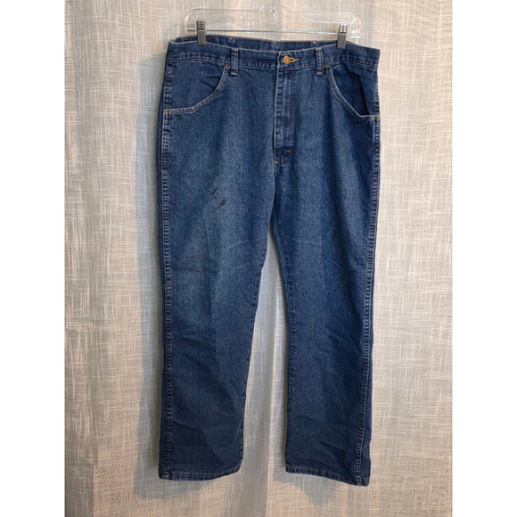 Men's Wrangler Regular‎ Fit Jeans Size 36x29 Blue - Picture 1 of 7
